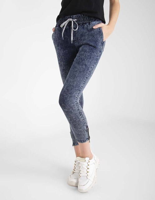 Jeans skinny Frappe acid wash corte cintura para mujer en Liverpool
