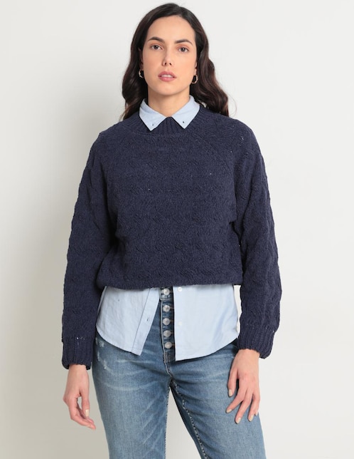 Suéter Petite Studio cuello redondo para mujer