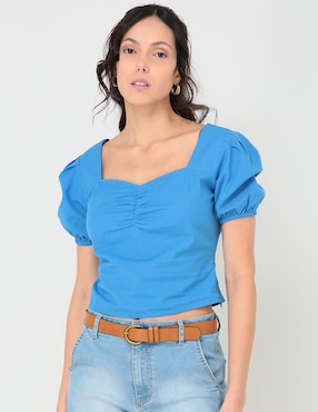 Blusa Petite Studio Manga Corta Para Mujer