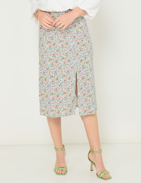 Falda Midi Petite Studio Cintura Alta