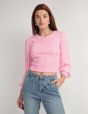 Blusa Petite Studio Manga Larga Para Mujer