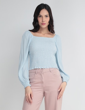 Blusa Petite Studio Manga Corta Para Mujer