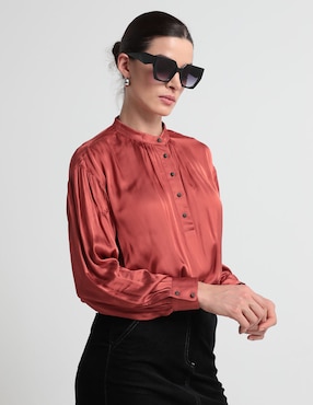 Blusa Petite Studio Manga Larga Para Mujer