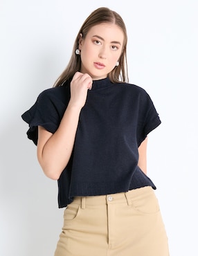 Blusa Petite Studio Manga Corta Para Mujer