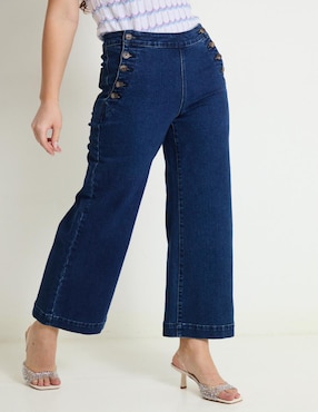 Jeans Amplio Petite Studio Corte Cintura Para Mujer