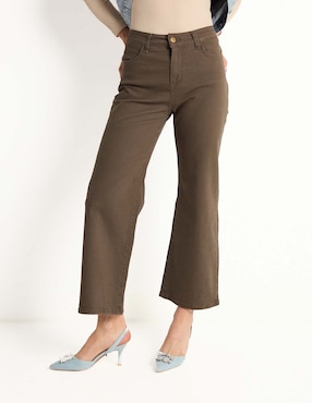 Pantalón Frappe Acampanado Para Mujer