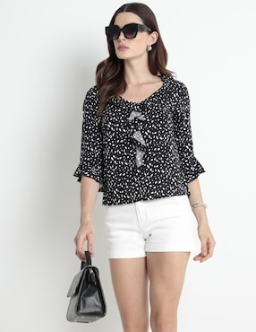 Blusa BGL Petite Manga Al Codo Para Mujer