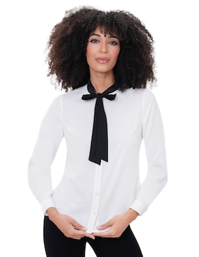 Blusa Camisera Atelier Petite Manga Larga Para Mujer