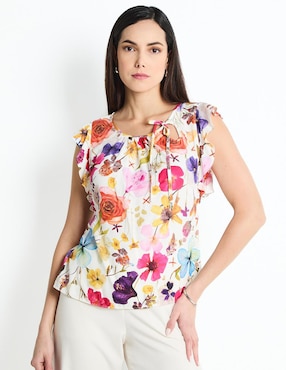 Blusa Atelier Petite Sin Manga Para Mujer