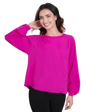 Blusa Atelier Petite Manga Larga Para Mujer