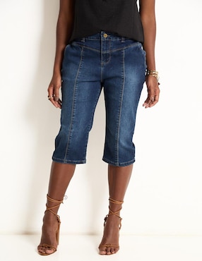 Jeans capri straight Frappe para mujer