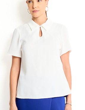 Blusa Atelier Petite manga corta para mujer