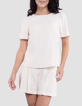 Blusa Too Petite manga corta para mujer
