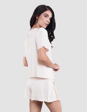 Blusa Too Petite manga corta para mujer