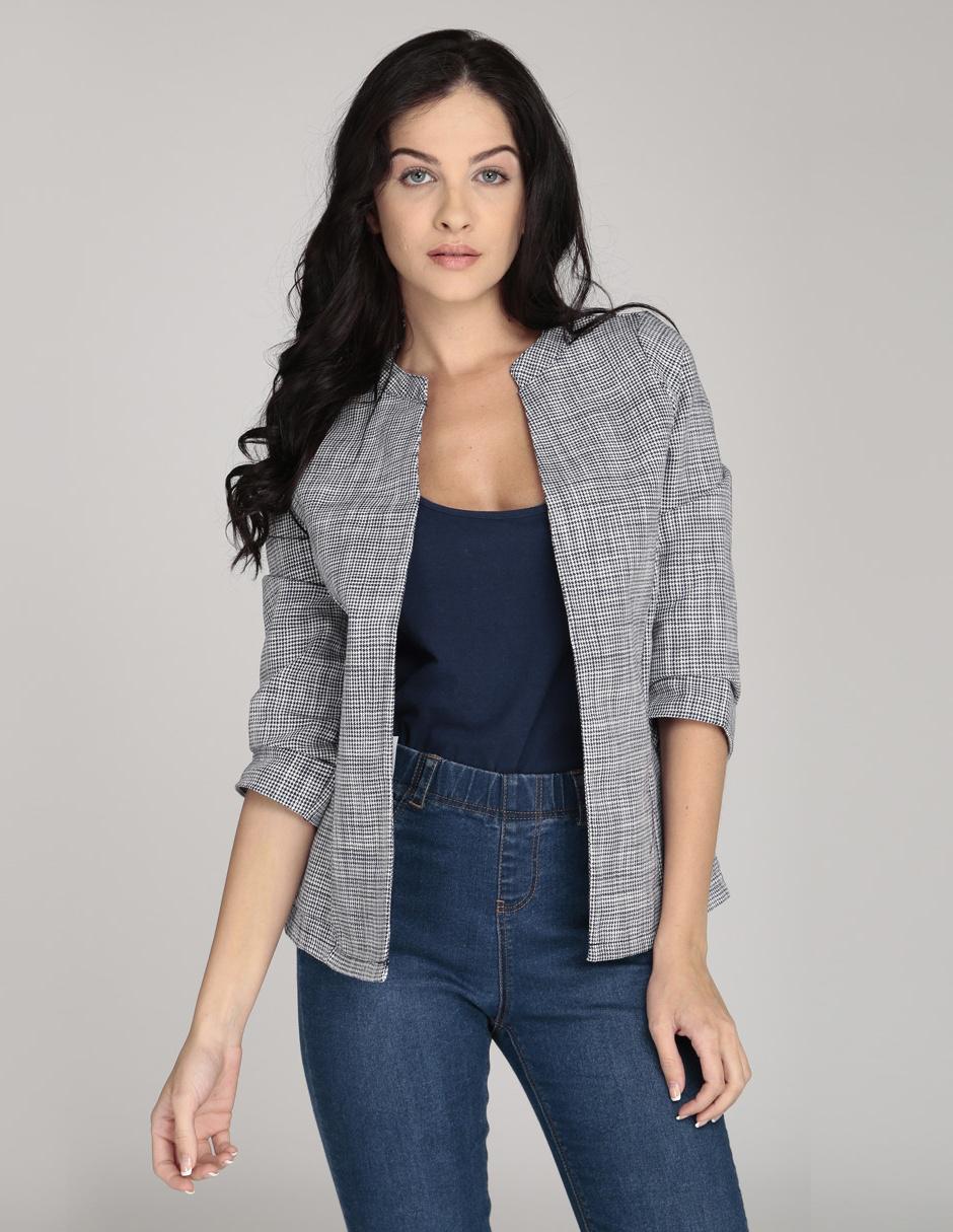 BLAZER PATA GALLO AZUL - an-na Lovely Clothes