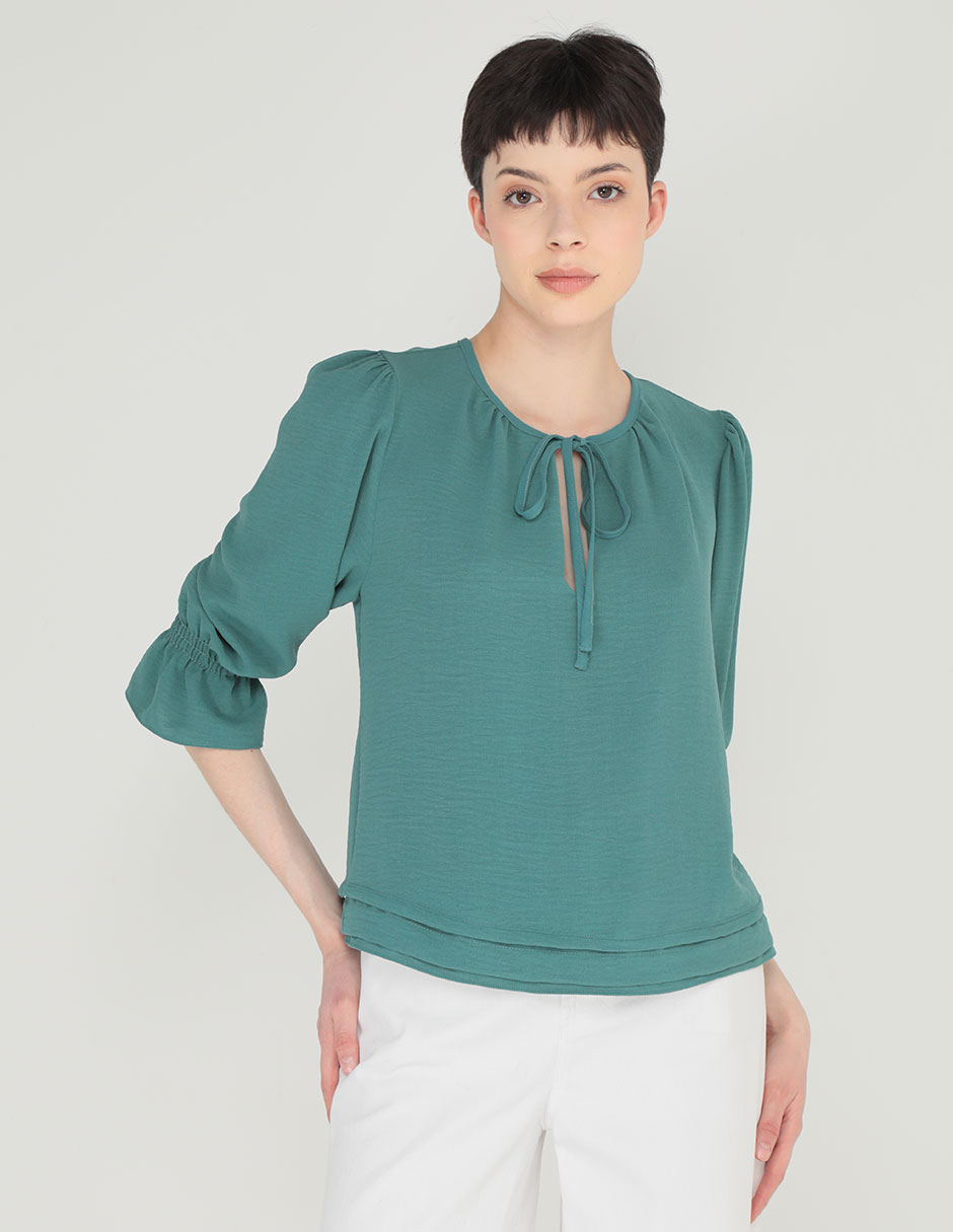 Blusa manga al codo para mujer 1