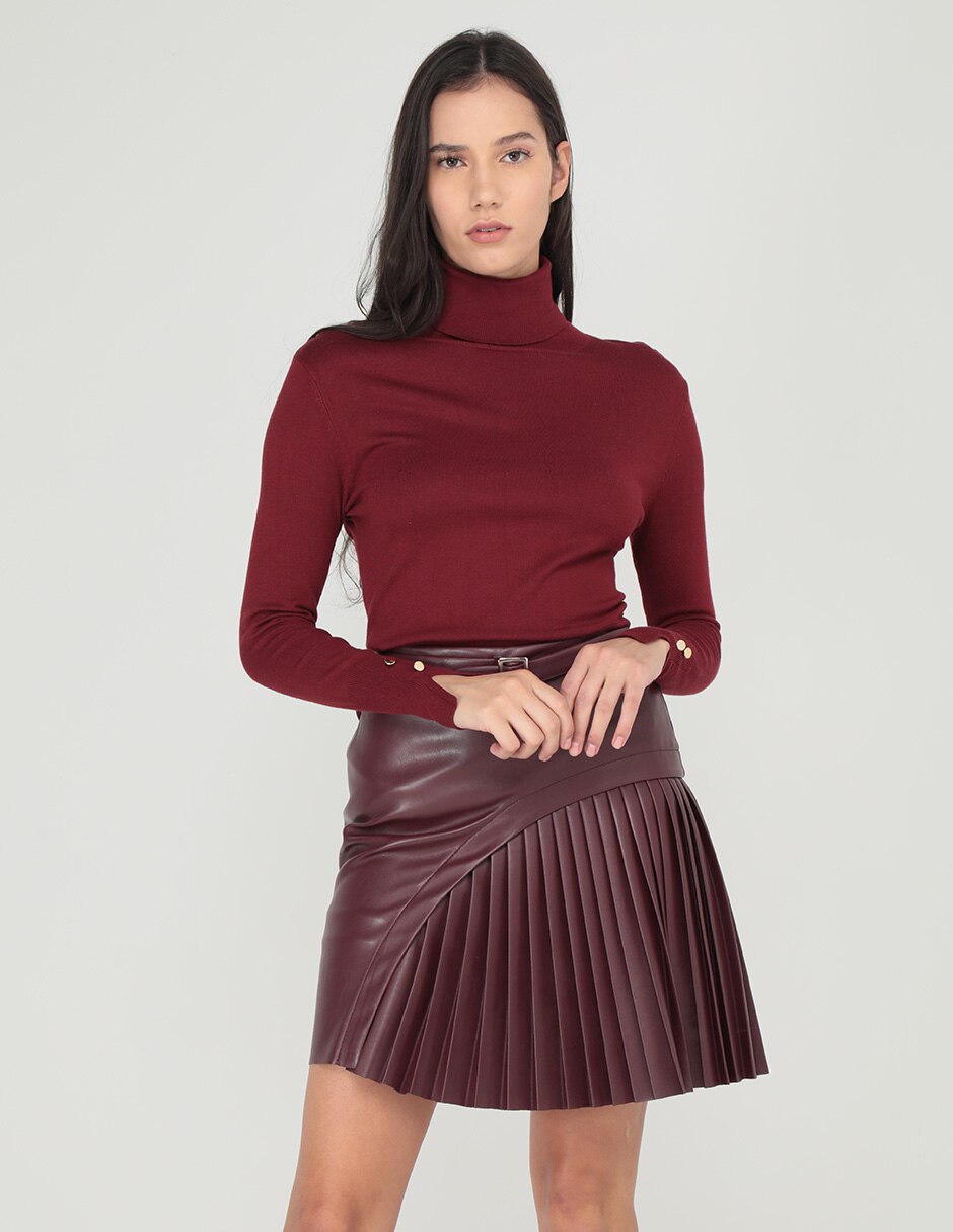 Falda mini a la cintura 1