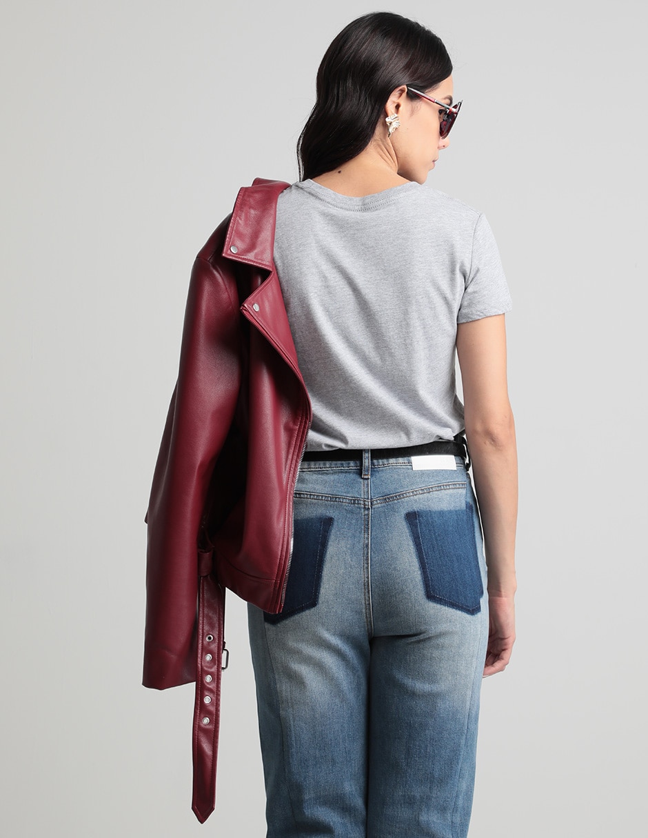 Playera manga corta cuello redondo para mujer 2