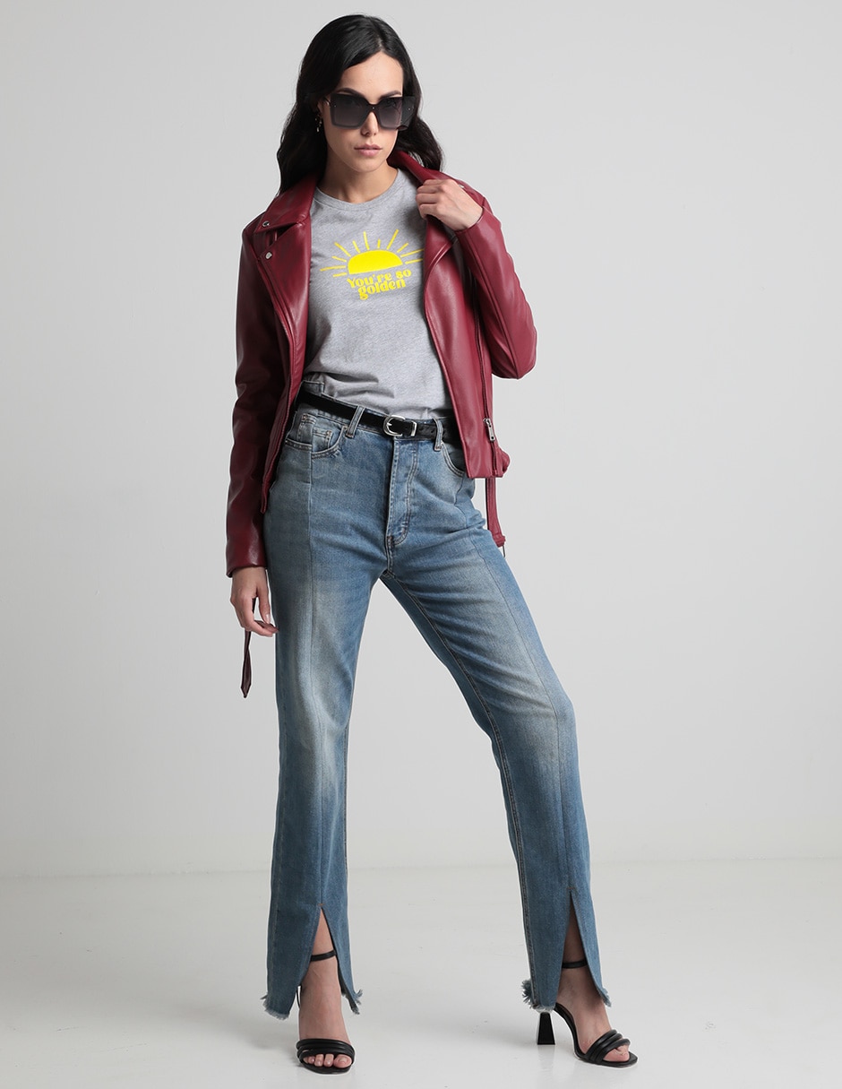 Playera manga corta cuello redondo para mujer 3