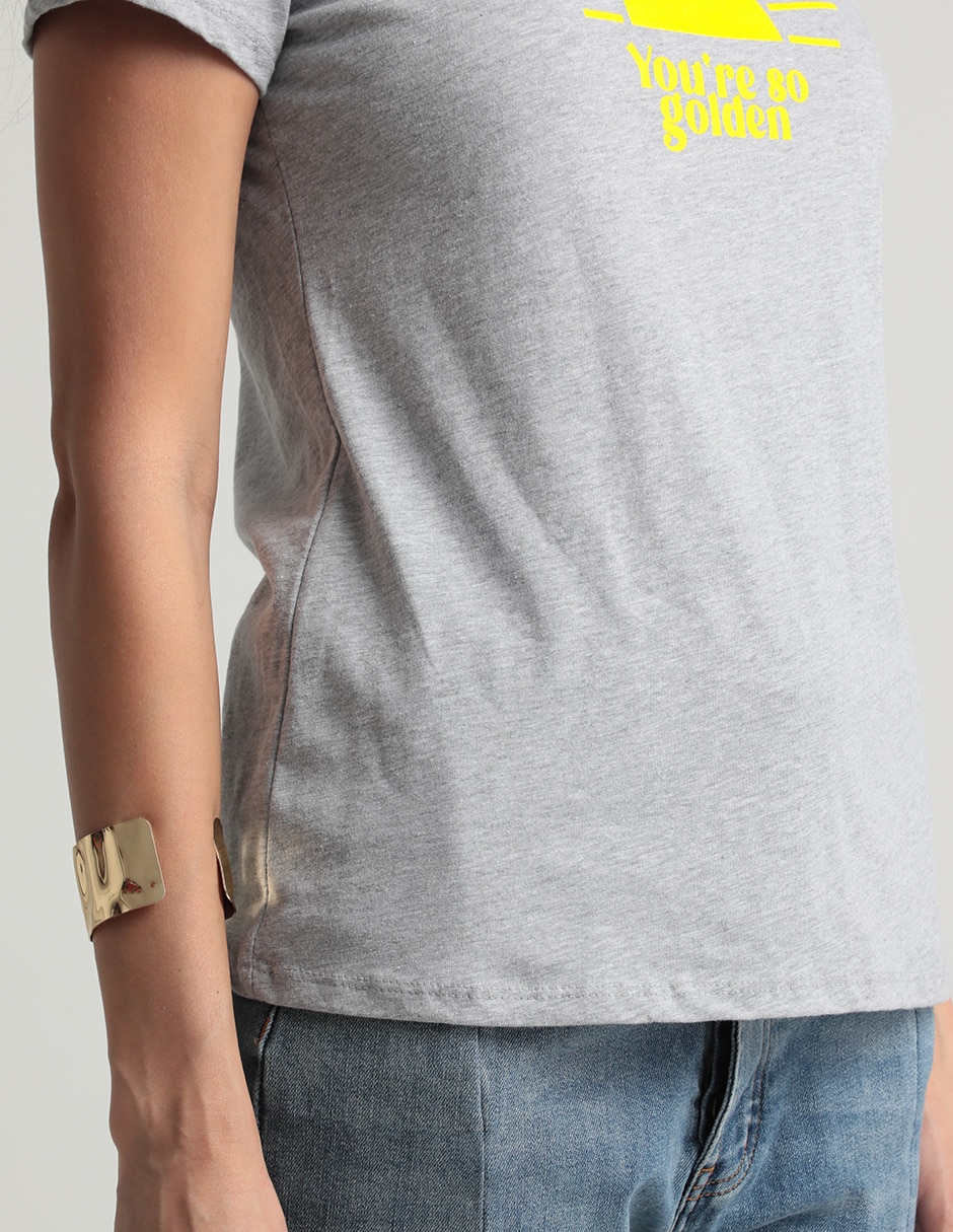 Playera manga corta cuello redondo para mujer 5