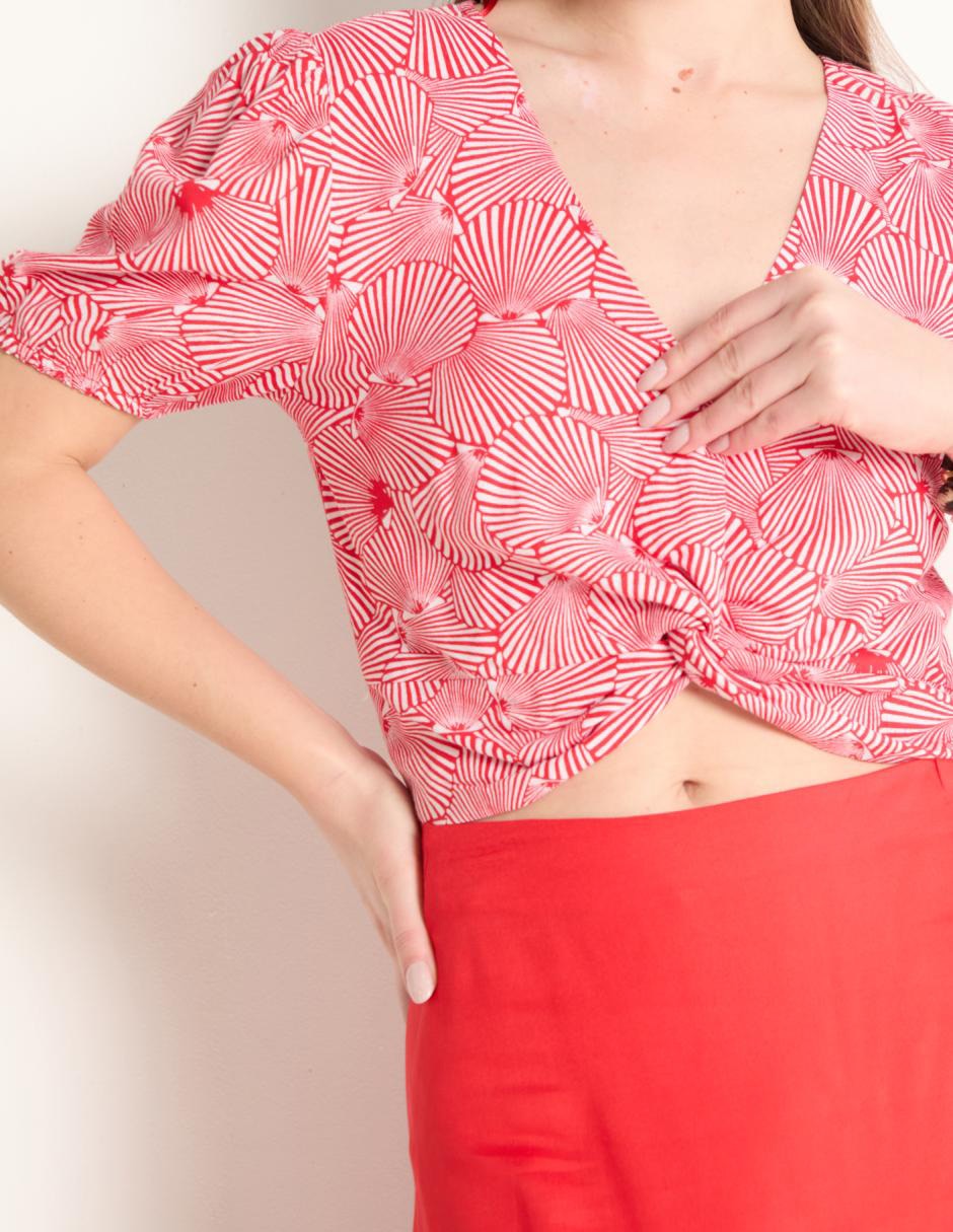 Blusa manga corta para mujer 4