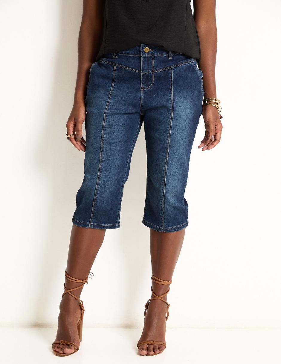 Jeans capri straight para mujer 1