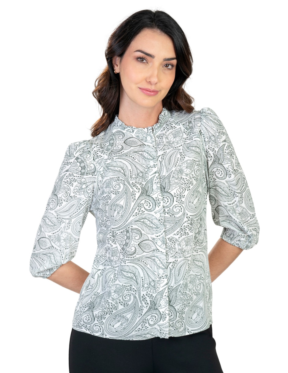 Blusa manga 3/4 para mujer Blusa manga 3/4 para mujer