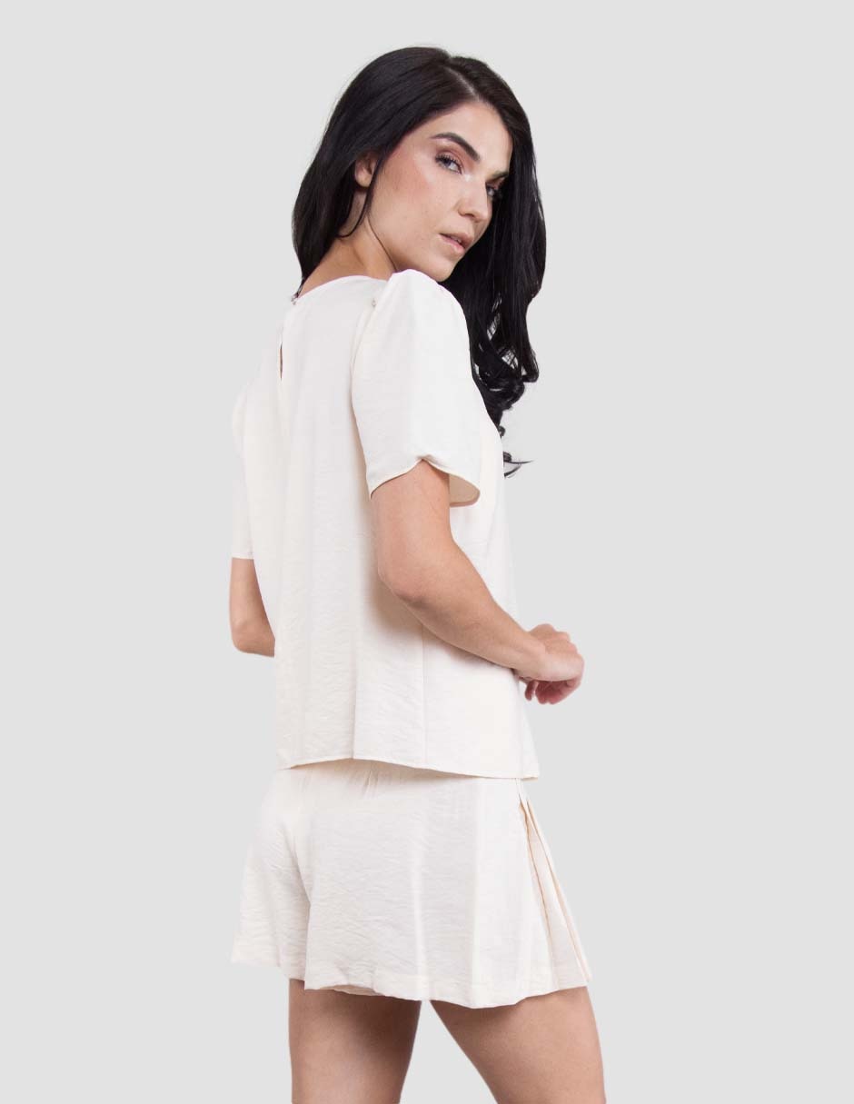 Blusa manga corta para mujer 3